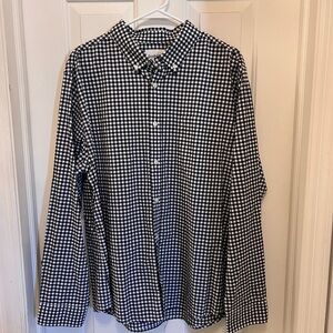 Men’s collared button down shirt.